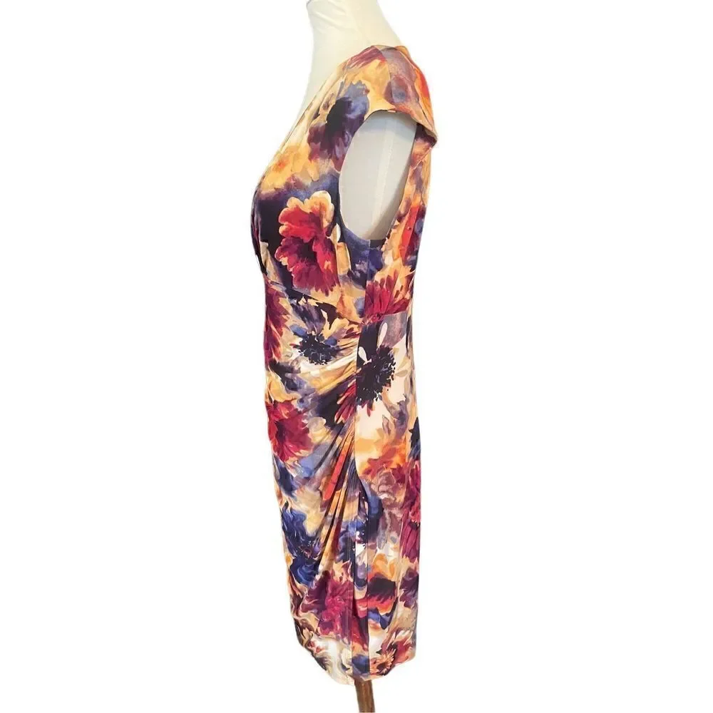 Lauren Ralph Lauren Sleeveless Multi-Color Floral Dress Size 14-NWOT